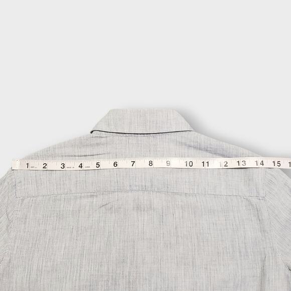 Standard James Perse Womens Blue Button Up Shirt Sz 0 Career Capsule Office - Picture 10 of 11